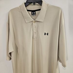 Under Armour Men's Tan Golf Polo Shirt